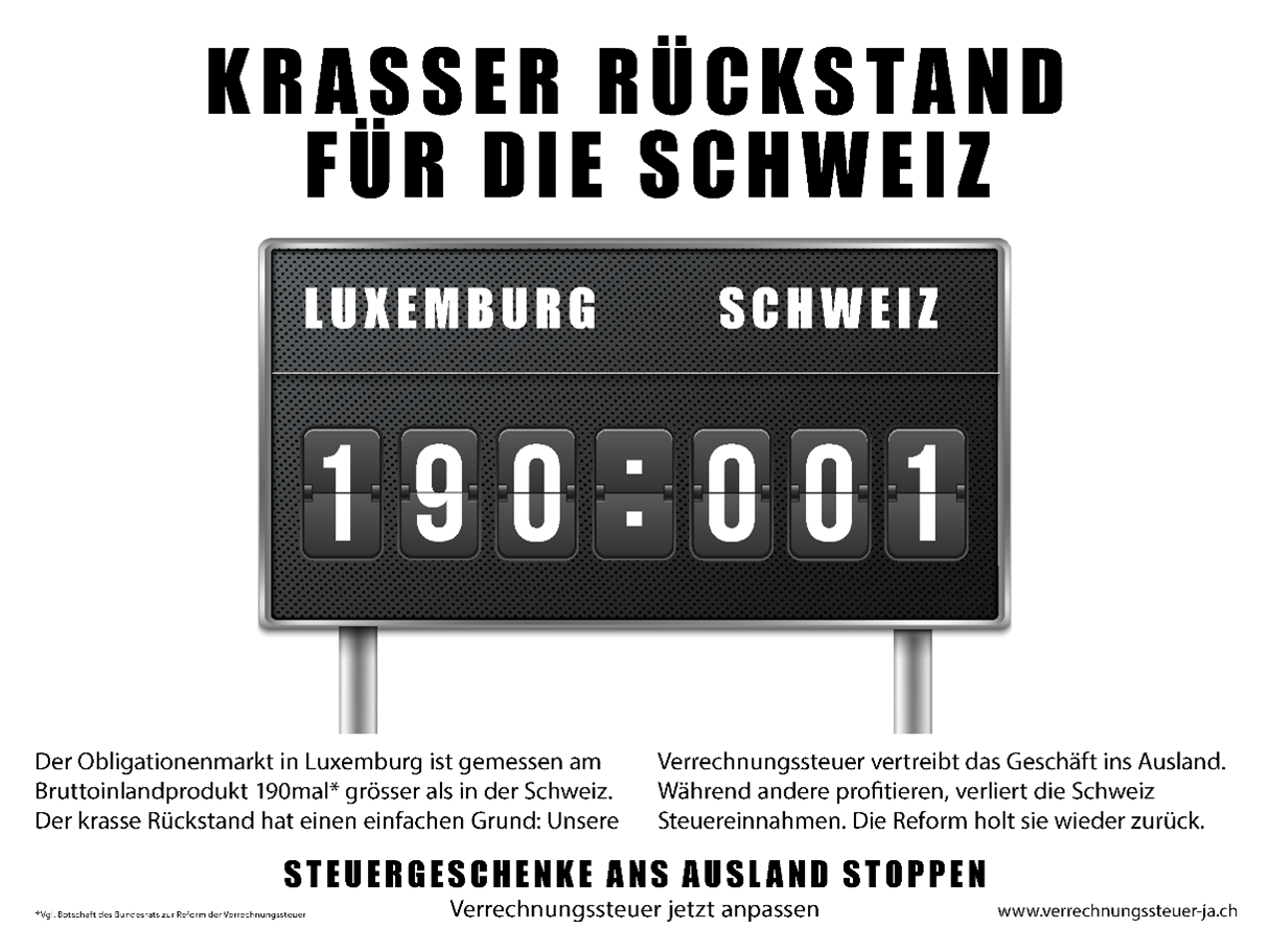 Inserat Verrechnungssteuer