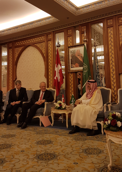 Johann Schneider-Ammann und saudischer Finanzminister Mohamed Bin Abdullah Al-Jadaan