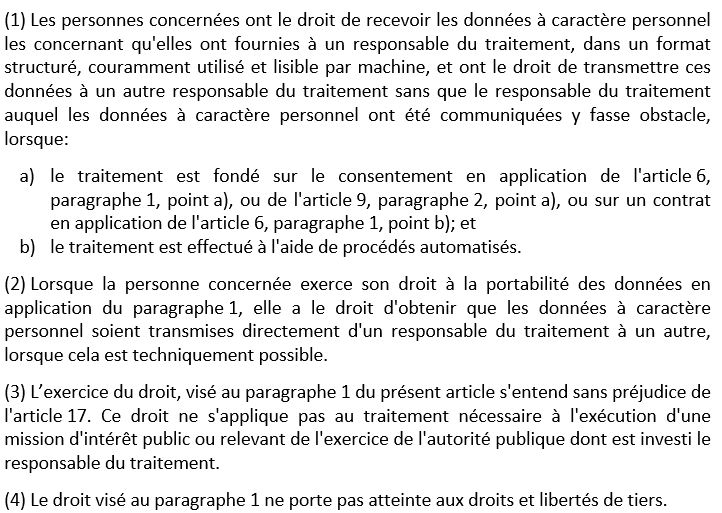 règlement général sur la protection des données