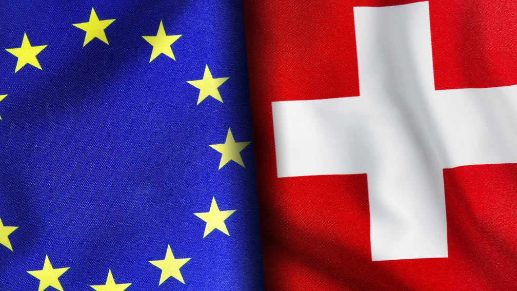 EU und Schweiz Flagge