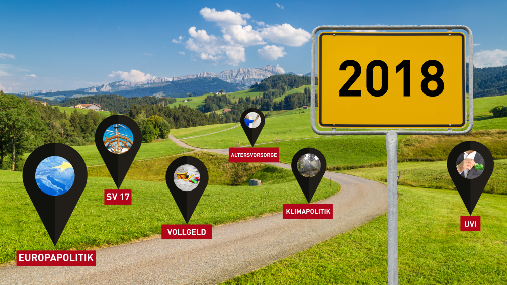 Un paysage avec une route en direction de 2018 