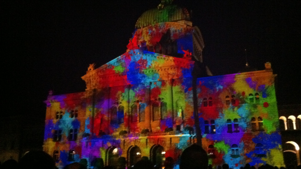 Lichtshow Bundeshaus
