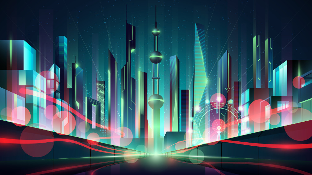 Grossstadt futuristisch