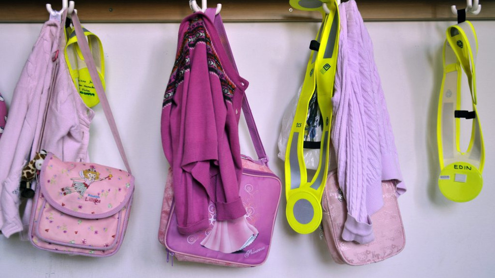 Garderobe dans un'ecole