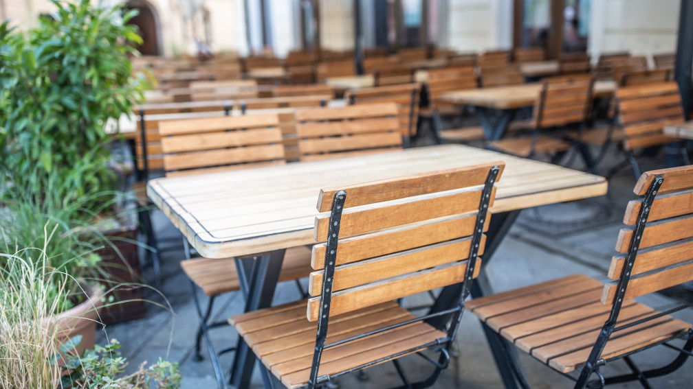 Terrasse eines Restaurants