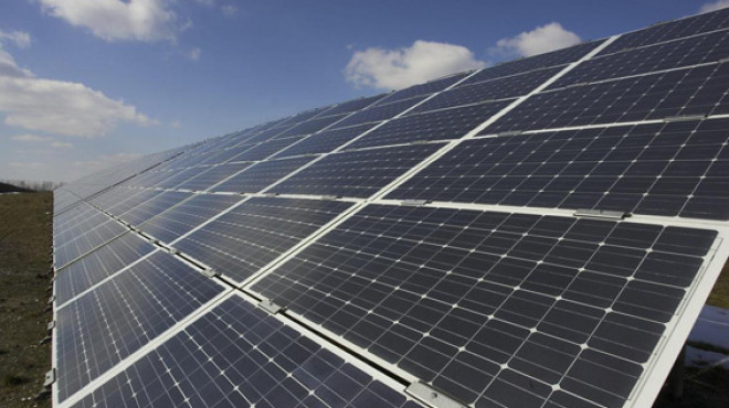 Solaranlage auf einem Hausdach