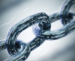 Digitale Kette mit binären Zahlen