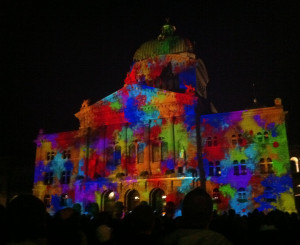 Lichtshow Bundeshaus