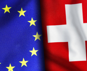 EU-Schweiz Fahnen