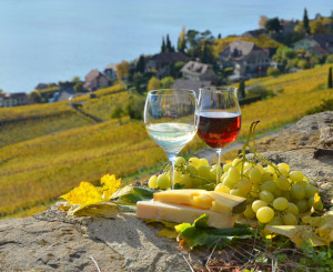 Käse und Wein