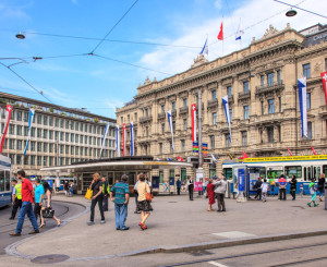 Le Paradeplatz à Zurich