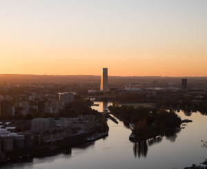 Stadt Basel mit Rocheturm