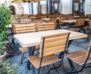 Terrasse eines Restaurants