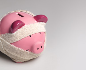 bandagiertes Sparschwein
